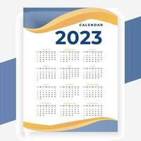 2023 papel moderno calendário disposição dentro imprimível estilo vetor