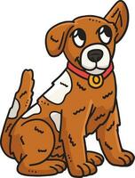 cachorro animal desenho animado colori clipart ilustração vetor