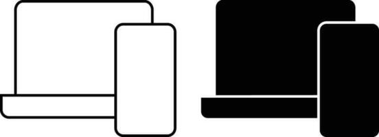 computador portátil ícone folha, simples na moda plano estilo linha e sólido isolado vetor ilustração em branco fundo. para aplicativos, logotipo, sites, símbolo , interface do usuário, ux, gráfico e rede Projeto. eps 10.