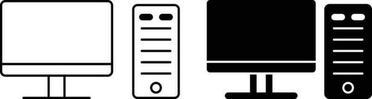 computador ícone folha, simples na moda plano estilo linha e sólido isolado vetor ilustração em branco fundo. para aplicativos, logotipo, sites, símbolo , interface do usuário, ux, gráfico e rede Projeto. eps 10.