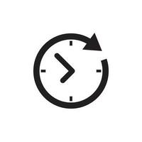 Tempo movimento ícone vetor. relógio placa símbolo conceito vetor