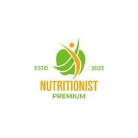 criativo nutricionista logotipo Projeto vetor ilustração símbolo ícone