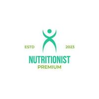 criativo nutricionista logotipo Projeto vetor ilustração símbolo ícone