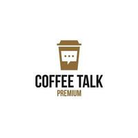 café conversa logotipo Projeto conceito vetor ilustração símbolo ícone