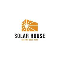 criativo solar painel com casa logotipo Projeto conceito vetor ilustração símbolo ícone