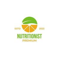 criativo nutricionista logotipo Projeto vetor ilustração símbolo ícone