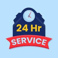 24 hora serviço vetor Projeto com Assistir ícone