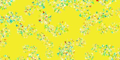 layout de vetor azul claro amarelo com lindos flocos de neve