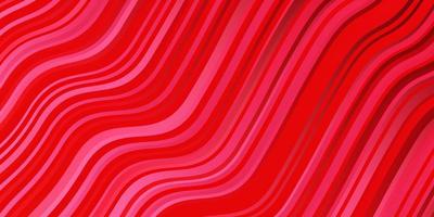 pano de fundo vector vermelho claro com curvas nova ilustração colorida com padrão de linhas dobradas para anúncios comerciais