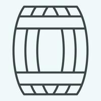 ícone barril. relacionado para céltico símbolo. linha estilo. simples Projeto editável. simples ilustração vetor