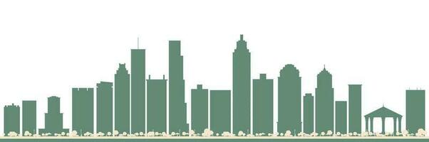 abstrato Atlanta EUA cidade Horizonte com cor edifícios. vetor