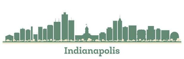 abstrato Indianapolis EUA cidade Horizonte com cor edifícios. vetor