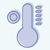 ícone temperatura. relacionado para ar condicionamento símbolo. dois tom estilo. simples Projeto editável. simples ilustração vetor