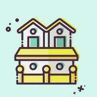 ícone Cidade casa 2. relacionado para alojamentos símbolo. mbe estilo. simples Projeto editável. simples ilustração vetor