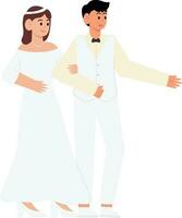 Casamento pose mão dentro mão ilustração vetor