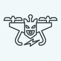 ícone brinquedo drone. relacionado para zangão símbolo. linha estilo. simples Projeto editável. simples ilustração vetor