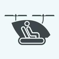 ícone passageiro drone. relacionado para zangão símbolo. glifo estilo. simples Projeto editável. simples ilustração vetor