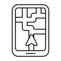 ícone de design premium de navegação móvel vetor