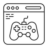moderno Projeto ícone do vídeo jogos local na rede Internet vetor