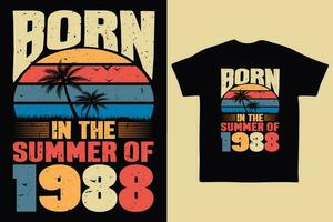 nascermos dentro a verão do 1988, nascermos dentro verão 1988 vintage aniversário citar vetor