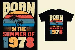 nascermos dentro a verão do 1978, nascermos dentro verão 1978 vintage aniversário citar vetor