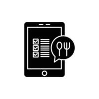 pedir comida online no celular vetor