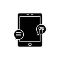 pedir comida online no celular vetor