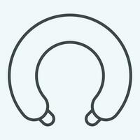 ícone pescoço travesseiro. relacionado para ortopédico símbolo. linha estilo. simples Projeto editável. simples ilustração vetor