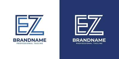 carta ez linha monograma logotipo, adequado para qualquer o negócio com ez ou Z e iniciais. vetor