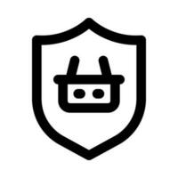 ícone de escudo para seu site, celular, apresentação e design de logotipo. vetor