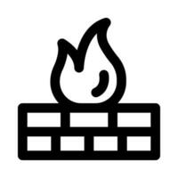 ícone de firewall para seu site, celular, apresentação e design de logotipo. vetor