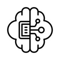artificial inteligência ícone para seu local na rede Internet, móvel, apresentação, e logotipo Projeto. vetor