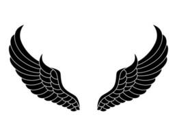 vetor silhueta anjo asas logotipo