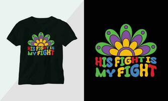 autismo camiseta Projeto conceito. todos desenhos estão colorida e criada usando fita, quebra-cabeças, amor, etc vetor