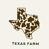 vetor do texas mapa Projeto com vaca padrão, texas fazenda, perfeito para imprimir, camiseta etc