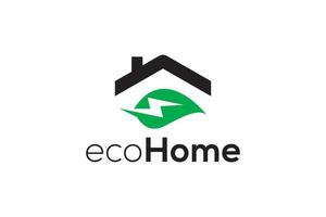 eco casa verde energia logotipo Projeto vetor modelo