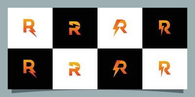 conjunto do iniciais carta r abstrato logotipo vetor Projeto modelo Prêmio vetor