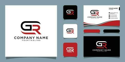 inicial carta gr ou rg logotipo Projeto vetor com o negócio cartão Projeto Prêmio vetor