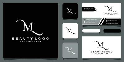 inicial carta ml luxo logotipo Projeto vetor com o negócio cartão Projeto Prêmio vetor