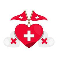 Suíça 1º do agosto nacional dia. bandeira fundo elemento projeto, suíço vetor