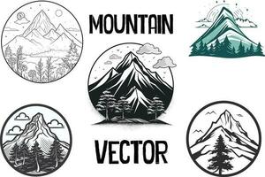 montanha vetor obra de arte, montanha logotipo, montanha clipart