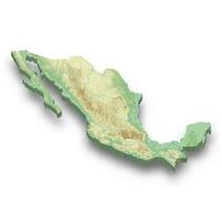 3d isométrico alívio mapa do México vetor