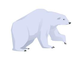 triste indo polar Urso plano estilo, vetor ilustração
