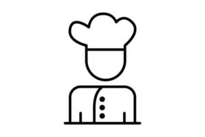 cozinhar ícone. ícone relacionado para chefe de cozinha, padeiro. linha ícone estilo Projeto. simples vetor Projeto editável