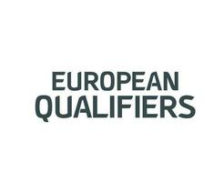 europeu eliminatórias logotipo nome cinzento símbolo abstrato Projeto vetor ilustração