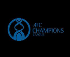 afc campeões liga símbolo com nome azul logotipo futebol ásia abstrato Projeto vetor ilustração com Preto fundo