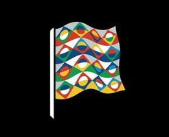 uefa nações liga símbolo logotipo abstrato Projeto vetor ilustração com Preto fundo