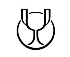 copa del rey logotipo Preto símbolo abstrato Projeto vetor ilustração