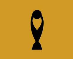 campeões liga troféu logotipo Preto símbolo futebol africano abstrato Projeto vetor ilustração com ouro fundo