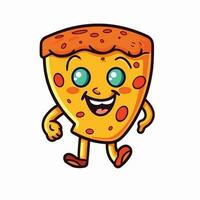 logotipo da mascote da pizza vetor